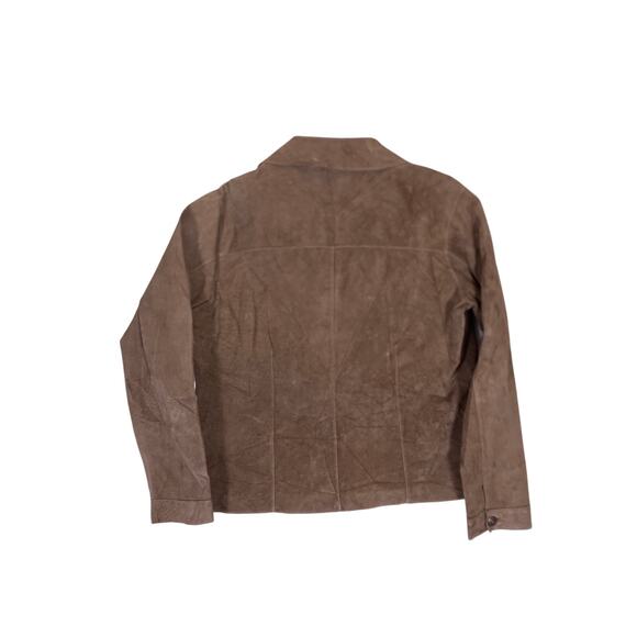 Chico’s Women’s Small Genuine Suede Leather Shirt Jacket Boho Western Shacket - Picture 3 of 5